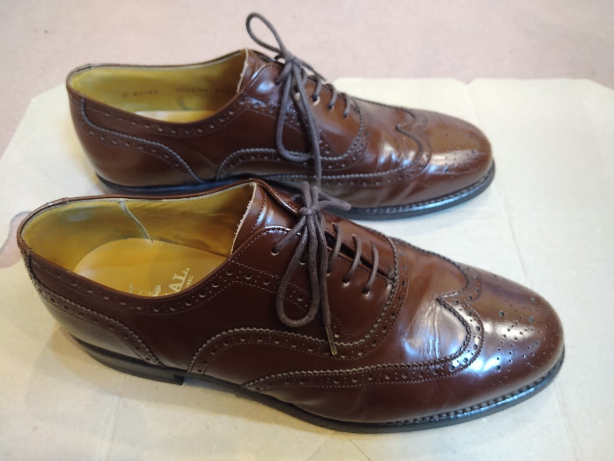 リーガル　ブラウン レザー ウィングチップ　ドレスシューズ リーガル レディース/【プレミアムライン】革底ウイングチップ
