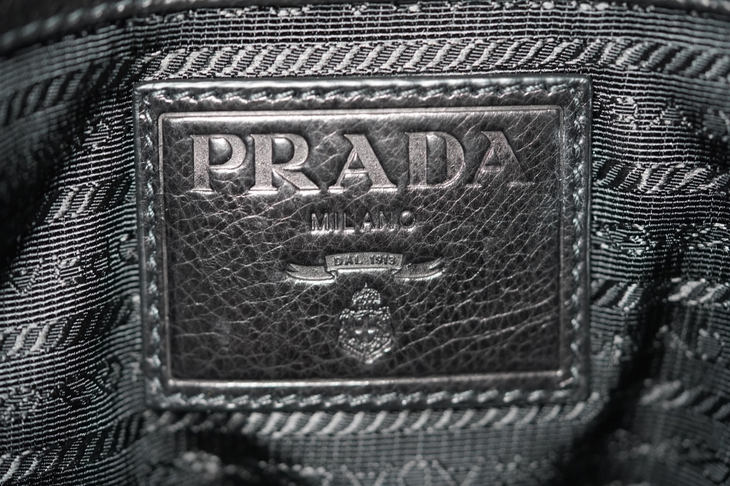 美品 PRADA プラダ メンズ ビジネスバッグ バッグ ブリーフケース ダブルベルト_画像10