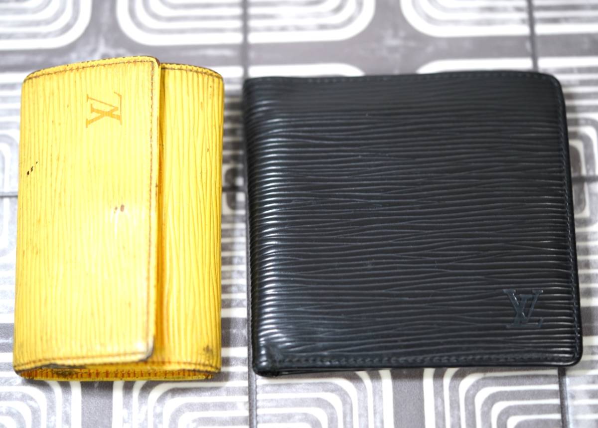 ★ ルイヴィトン LOUIS VUITTON エピ 財布 キーケース セット ★ black and yellow_画像1