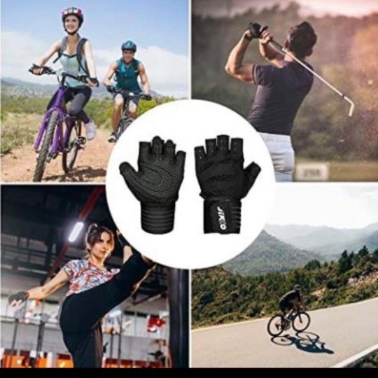 手袋ジム 自転車 作業用手袋 指なし 滑り止め付 Mサイズ