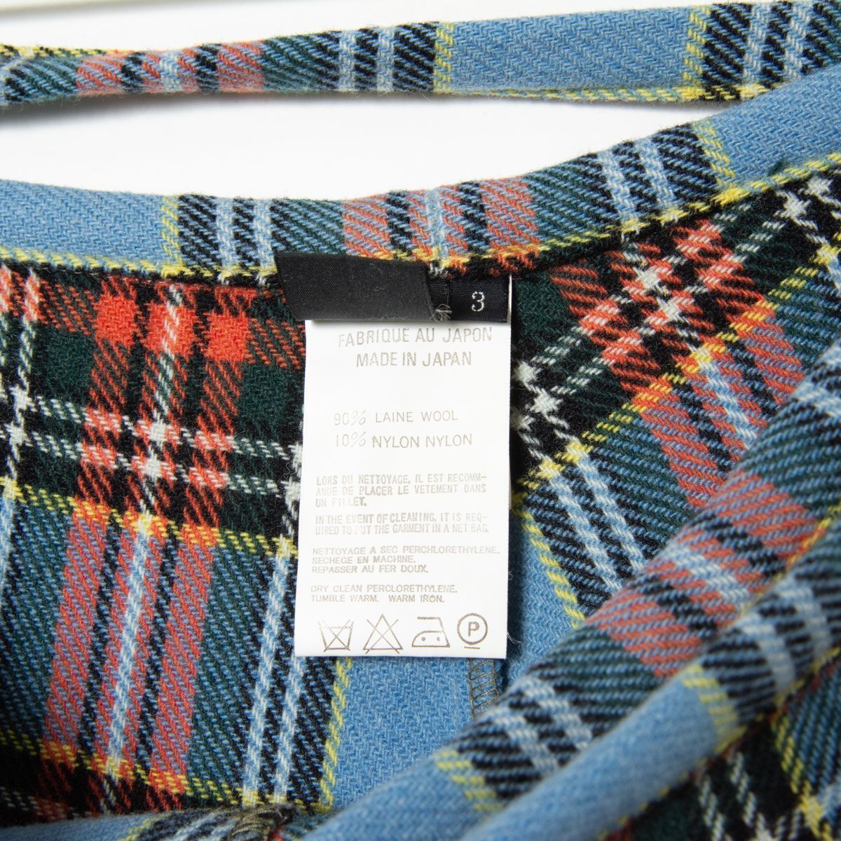 1円スタート】メール便○ Y's ワイズ YOHJI YAMAMOTO タータンチェック