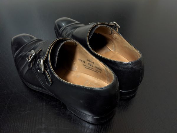 美品 クロケット&ジョーンズ 6.5E Crockett&Jones 「LOWNDES」ダブルモンク 黒 ドレスシューズ 5642130_画像9