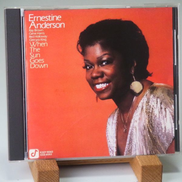 【廃盤 CONCORD 旧規格 1985年盤】アーネスティン・アンダースン　ERNESTINE ANDERSON　WHEN THE SUN GOES DOWN_画像1