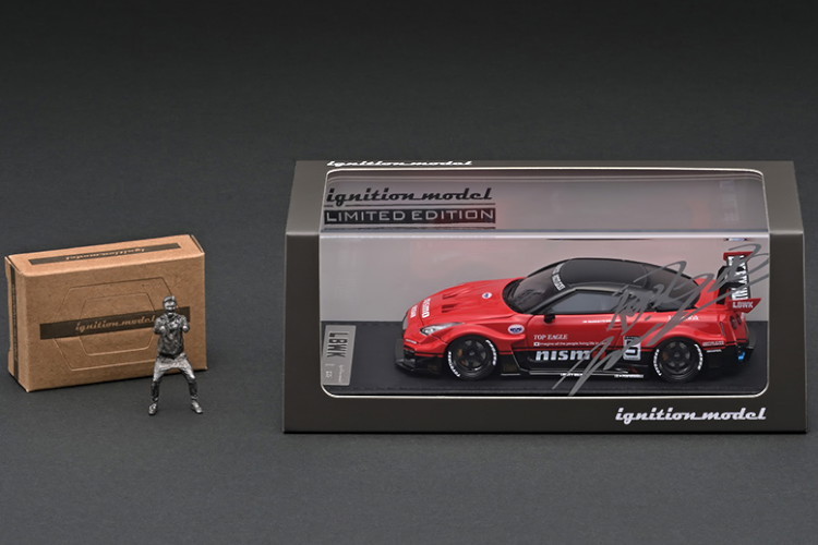 ignition イグニッション 1/43 LB-Silhouette WORKS GT Nissan 35GT-RR Red/Black With Mr. Kato LB★WORKS R35 GT-R 限定 IG2731_画像2