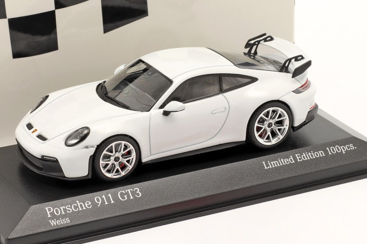 ミニチャンプス 1/43 ポルシェ 911 991-2 GT3 2020 ホワイト 100台限定 Minichamps 1:43 Porsche 911  (992) GT3 413069212 JChere雅虎拍卖代购