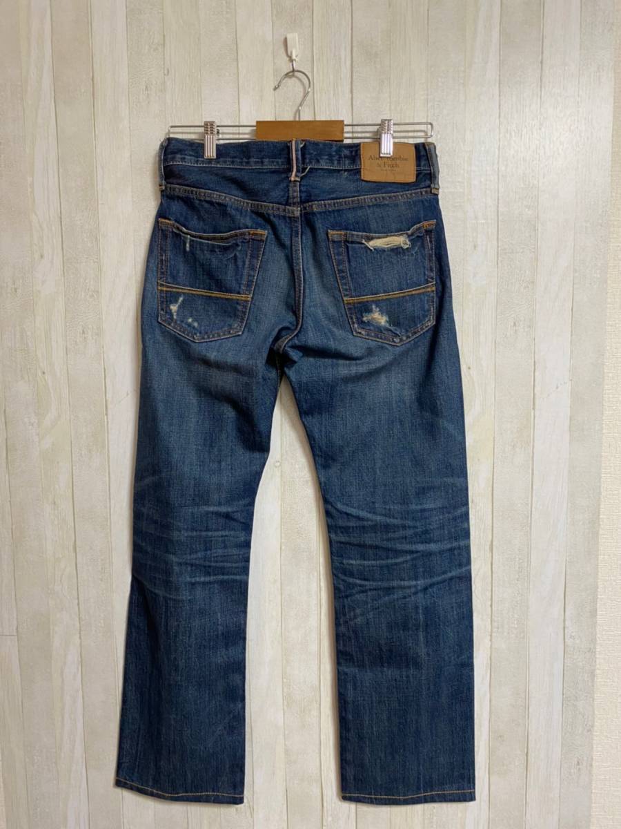 Abercrombie&Fitch★アバンクロンビー&フィッチ★ダメージジーンズ デニムパンツ★サイズW28L30　2215-137_画像7