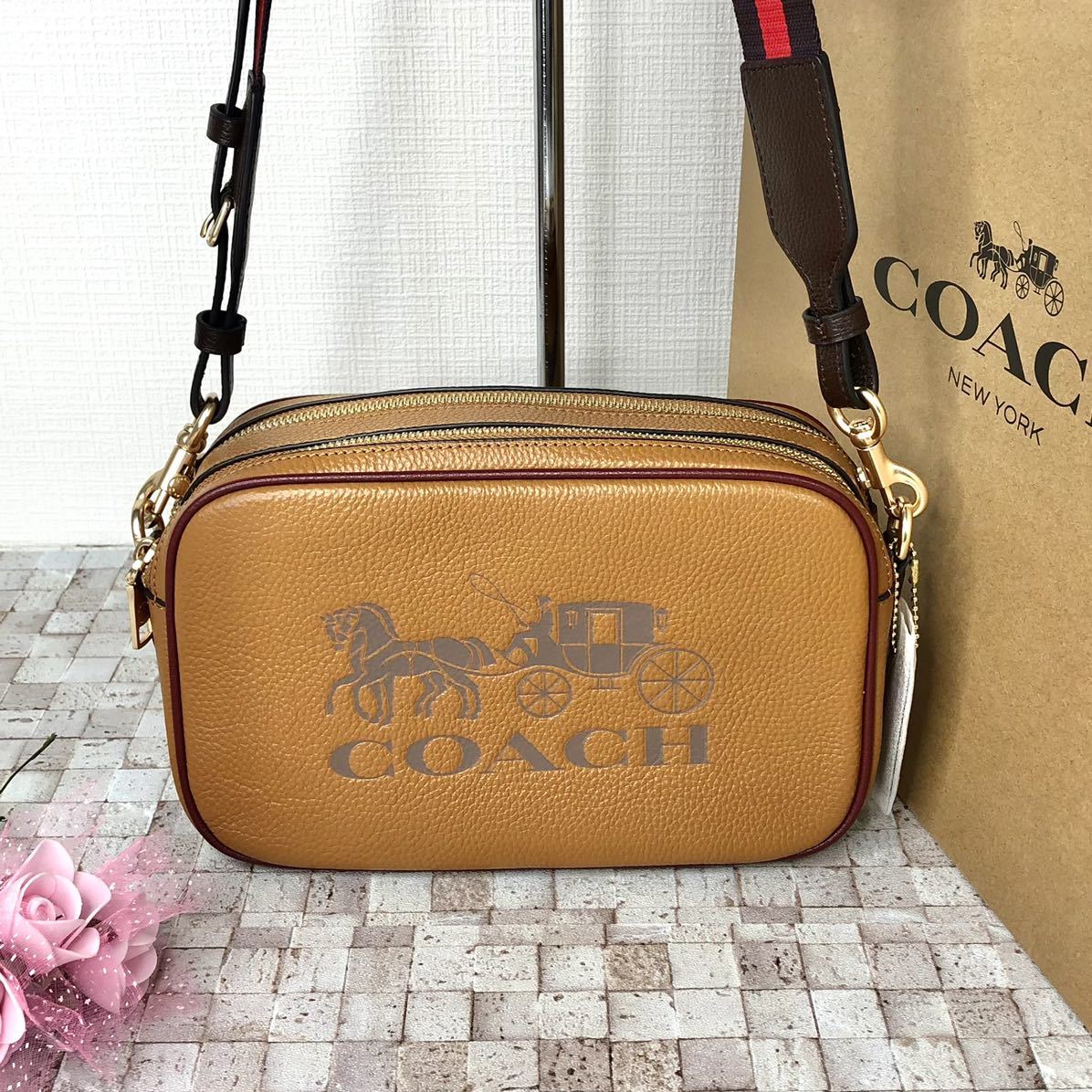 新品・未使用 COACH ショルダーバッグ 馬車ロゴ(大) ブラウン（¥15,700