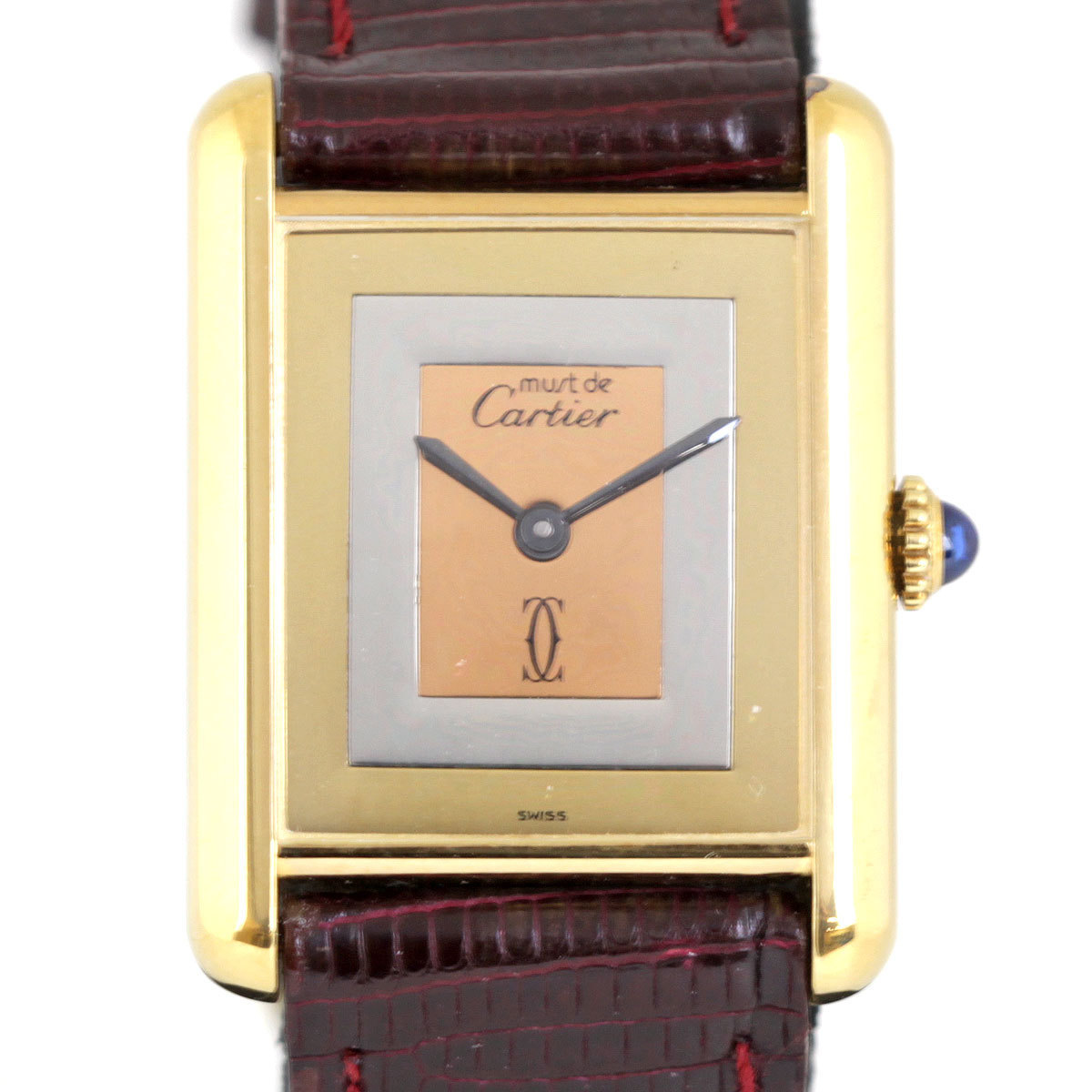 激安特価 美品 海外並行輸入正規品 USED CARTIER カルティエ マストタンク 腕時計 手巻き レディース ヴェルメイユ
