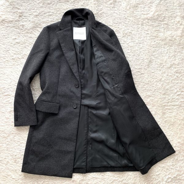 208★極美品！上質カシミヤ混！Mackintosh マッキントッシュフィロソフィー ウール ビーバー シングルブレスト チェスターコート コート_画像4