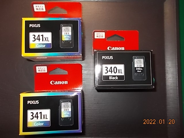 Canon プリンターインク　340XL　1個、341XL　2個