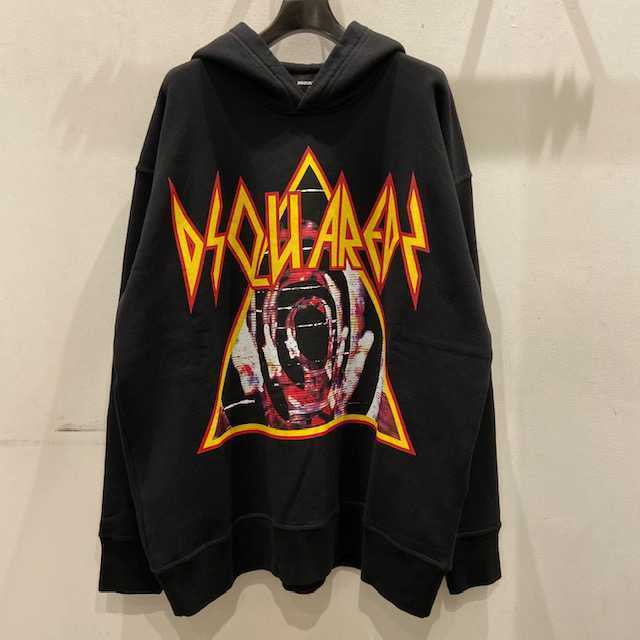 【新品】DSQUARED2 DEF LEPPARD HOODIE M ディースクエアード デフレパード パーカー フーディー ロック メタル バンド_画像4