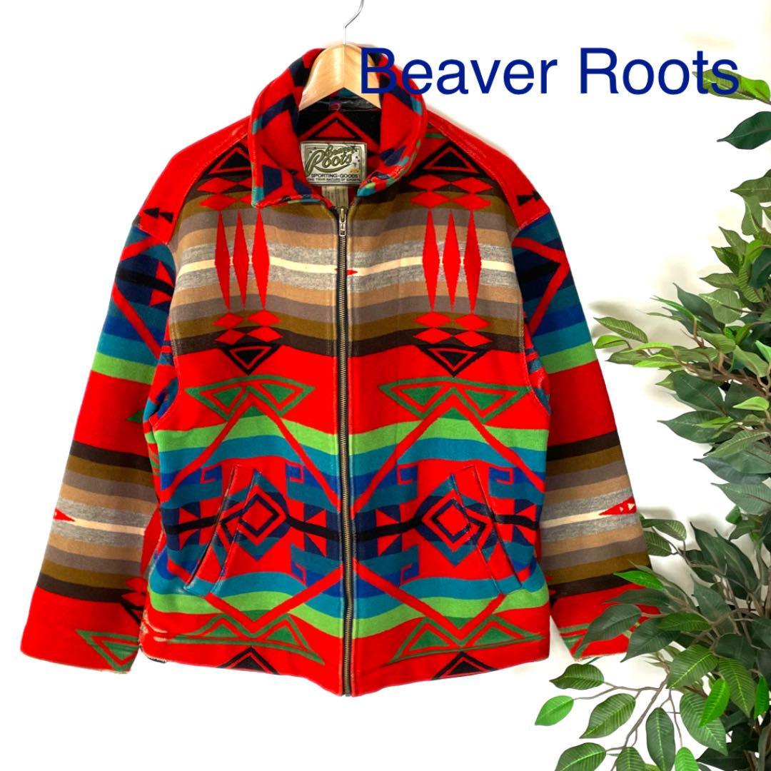 注目ショップ Beaver 5377 ビーコンブランケットジャケット カナダ製 Roots Sサイズ