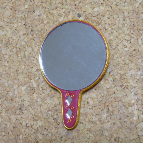 新品　インド　手鏡　コンパクト　ミラー　エスニック アジアン　民族 D
