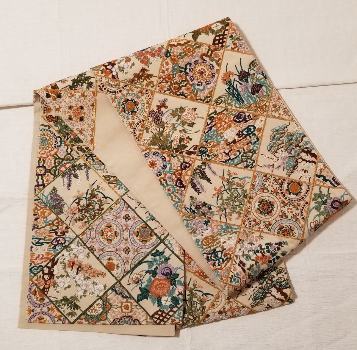 最高級のスーパー 総刺繍の松模様の袋帯 着物 sushitai.com.mx