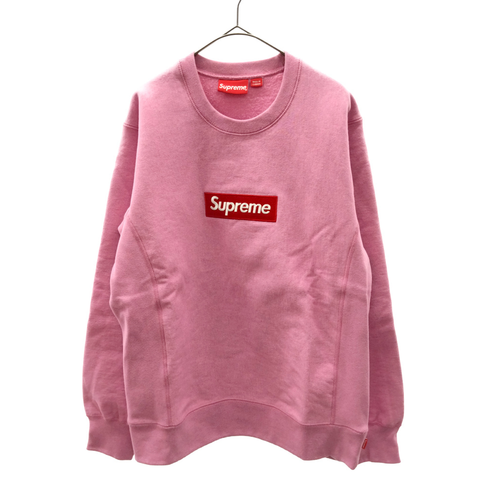 supremeのボックスロゴトレーナー ピンク 海外で買 techcastglobal.com