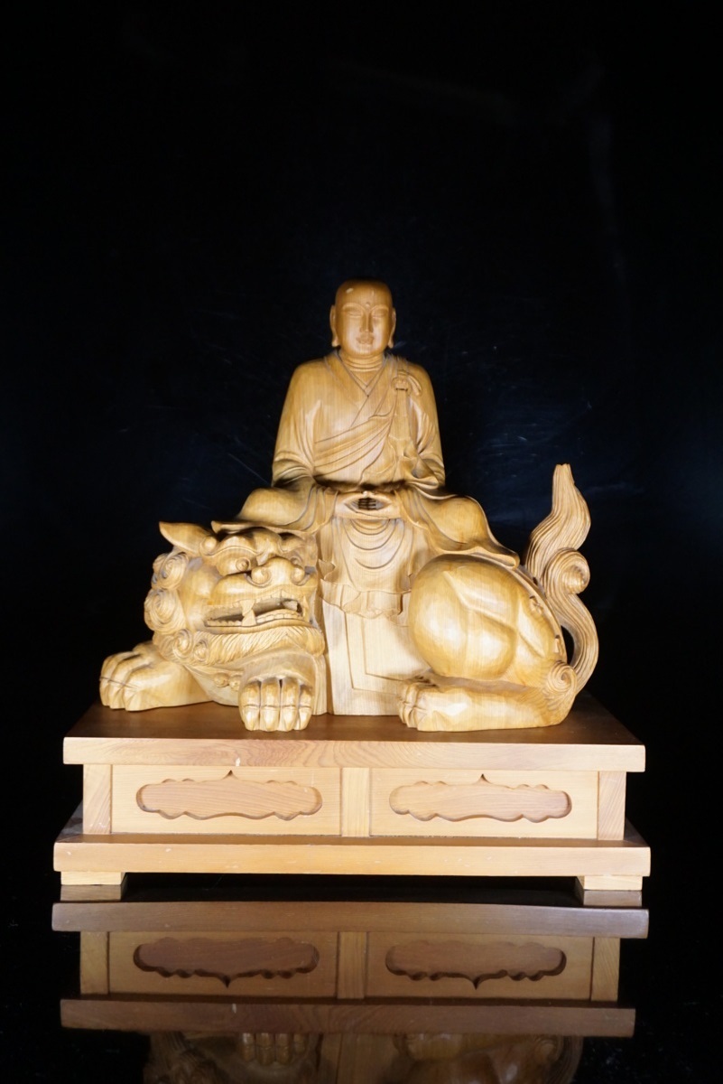 Yahoo!オークション - 僧形文殊菩薩 木彫 仏像 高さ48cm 幅45cm Yahoo!オークション - 僧形文殊菩薩 木彫 仏像 高さ48cm 幅45cm