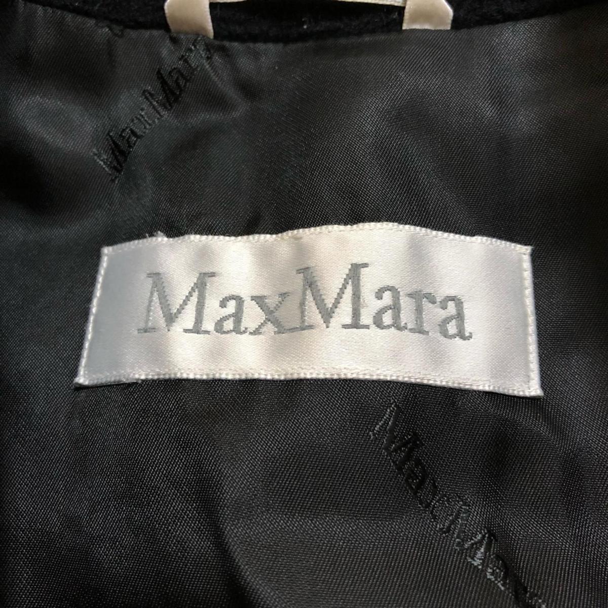 MAX MARA マックスマーラ マックスマーラ ロングコート 黒系 ウール×カシミヤ レディース 38 アウター_画像8