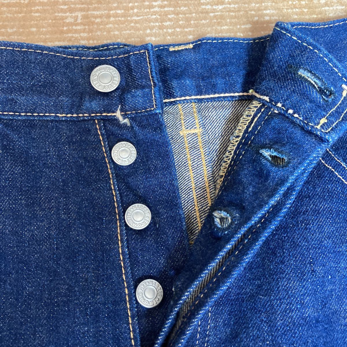濃紺 BLUE BLUE ブルーブルー デニム パンツ 32 ボタンフライ 濃紺 BLUE BLUE ブルーブルー デニム パンツ 32 ボタンフライ