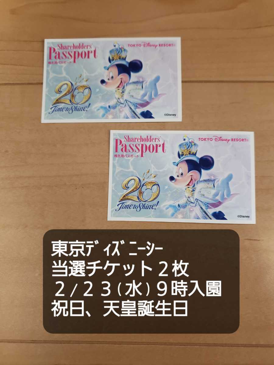 最安挑戦 ９時入園 祝日 22 2 23 水 当選チケット 株主優待 ペアチケット ディズニーシー 2枚 ディズニーシー専用券 Labelians Fr