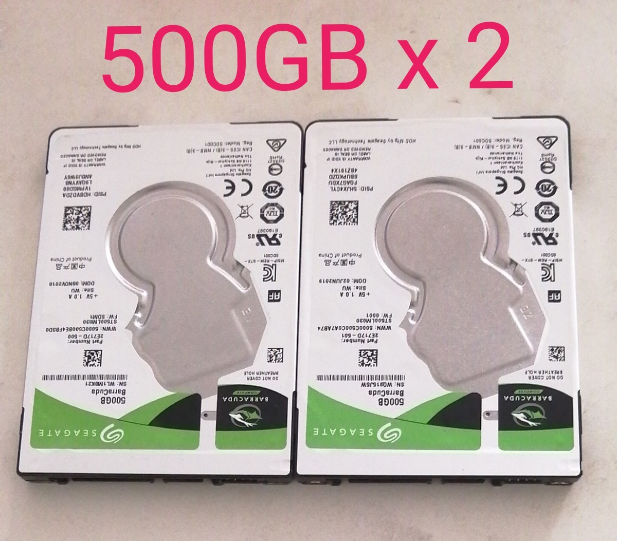 Seagate 2.5インチ   HDD500GB     2点