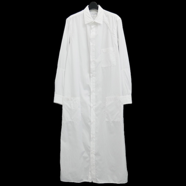 Yohji Yamamoto POUR HOMME 2020ss コットン 環縫い ロング シャツ　20ss プールオム ワンピース ドレス コート