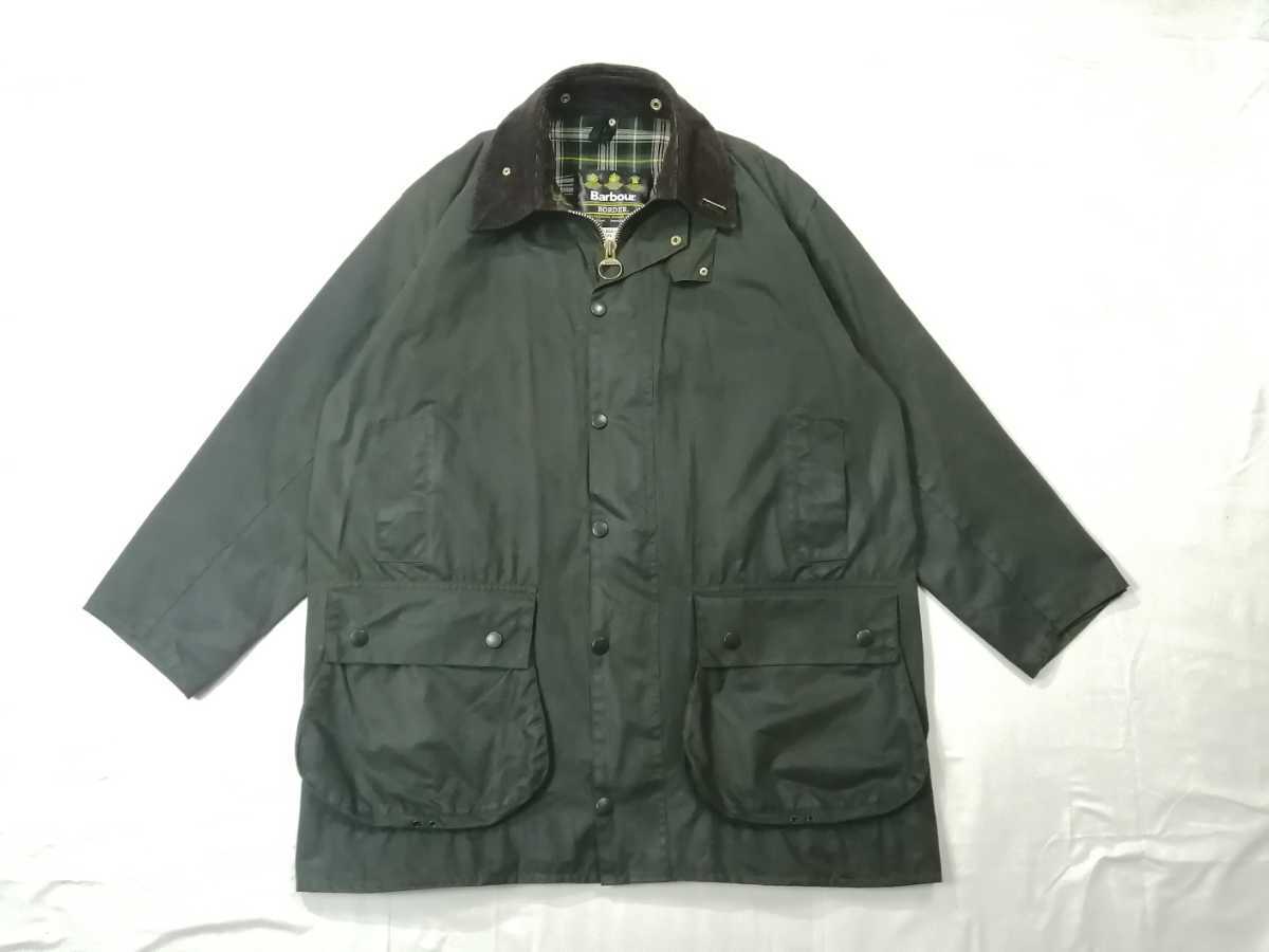 Mint condition◎90s BARBOUR border c44 3クレスト ボーダー　バブアー　　セージ　イギリス製　　、_画像1