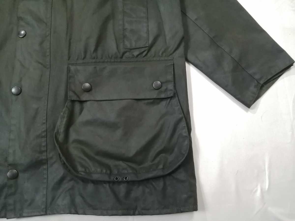 Mint condition◎90s BARBOUR border c44 3クレスト ボーダー　バブアー　　セージ　イギリス製　　、_画像5