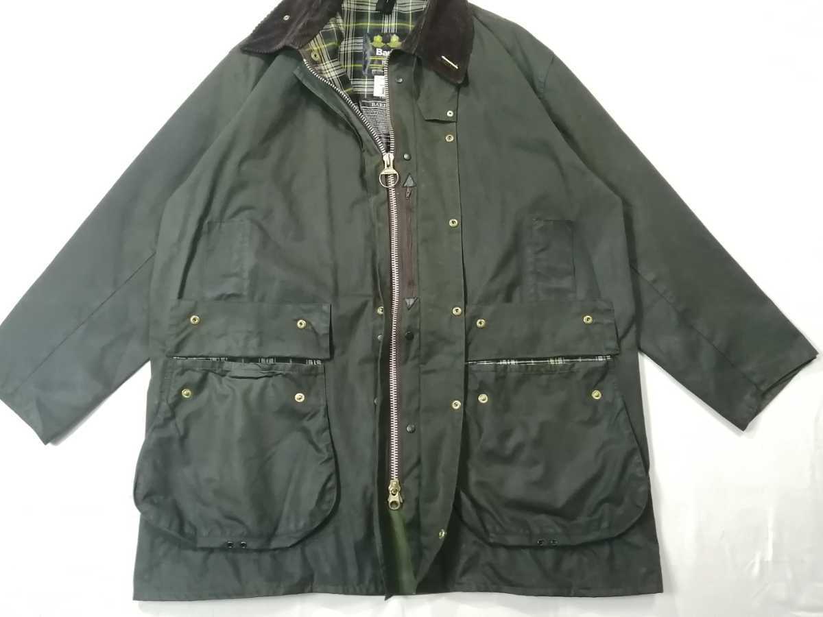 Mint condition◎90s BARBOUR border c44 3クレスト ボーダー　バブアー　　セージ　イギリス製　　、_画像9