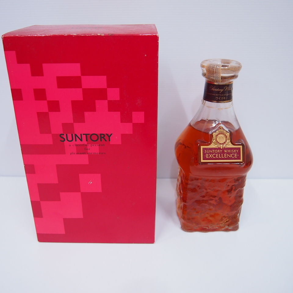 L20015HE2R ☆ 漏れ跡あり 1円スタート SUNTORY WHISKY EXCELLENCE サントリーウイスキーエクセレンス 750ml 43％ 国産 ウイスキー 漏れ有_画像1