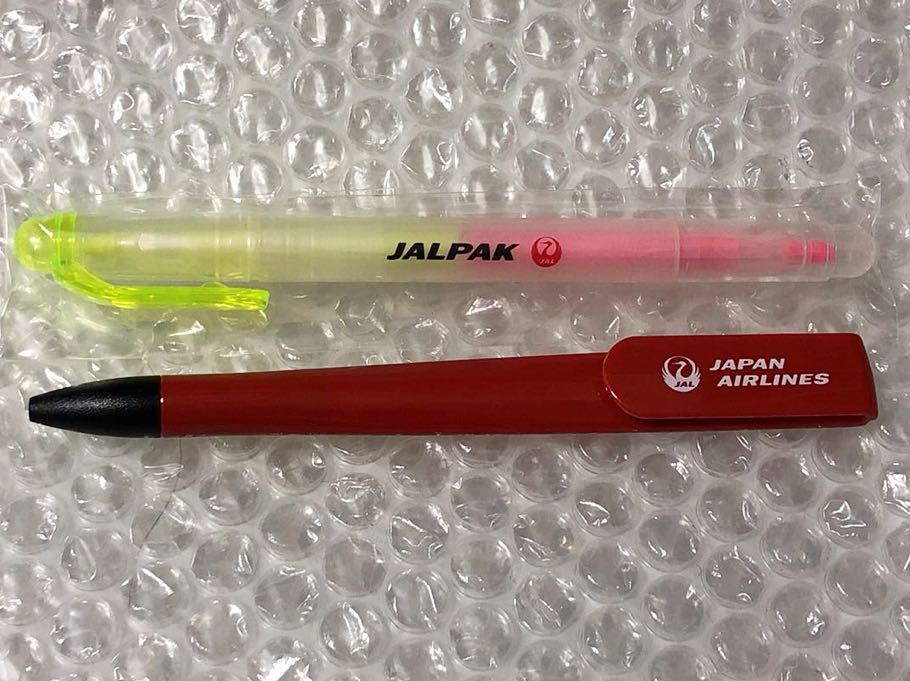 即決 非売品 新品 2021人気新作 JAL JAPAN ボールペン 2種セット 85％以上節約 マーカー AIRLINES 日本航空