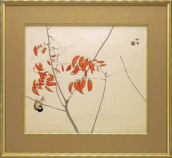  free shipping Takeuchi ... autumn map picture woodcut . beautiful version silk screen using together 