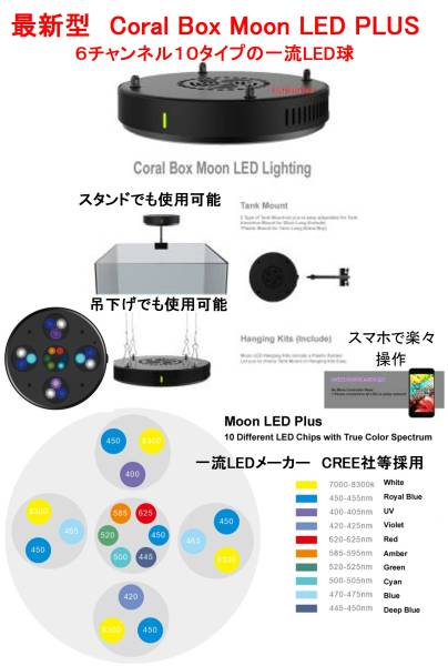  new model height efficiency full spec ktoruLED # Coral Box Moon LED Plus WiFi # 6 channel 10 type one .LED lamp (CREE company manufactured etc. )... color ..* growth ...