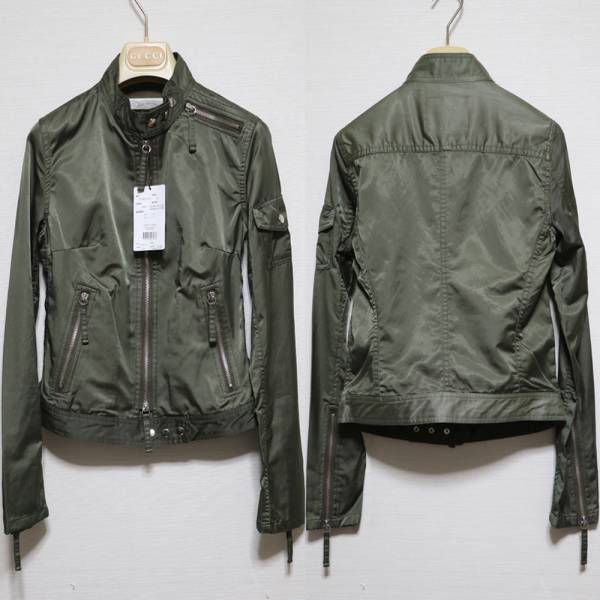  new goods unused MOUSSYwoshudo satin rider's jacket KHS