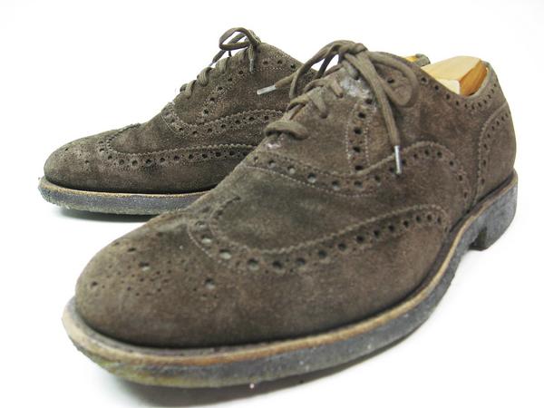 玄関先迄納品 世界でもっとも有名な英国靴の老舗ブランドは1873年創業 CHURCH'S 26cm ウイングチップ革靴 スウェード チャーチ 靴 