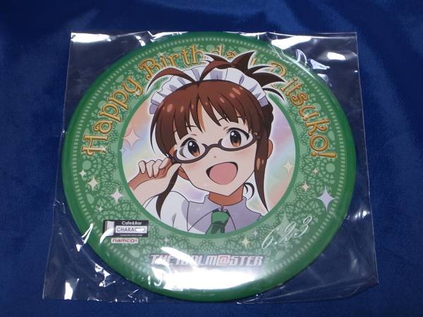 キャラクロ アイドルマスターカフェ 秋月律子 スタンド缶バッジ_画像1