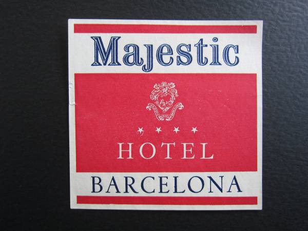  hotel label # majestic hotel # Barcelona # Spain 