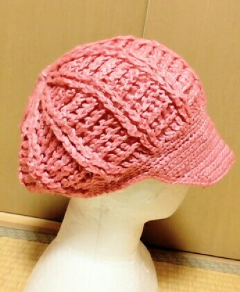 * free shipping * US old clothes with brim . knit cap pink series 