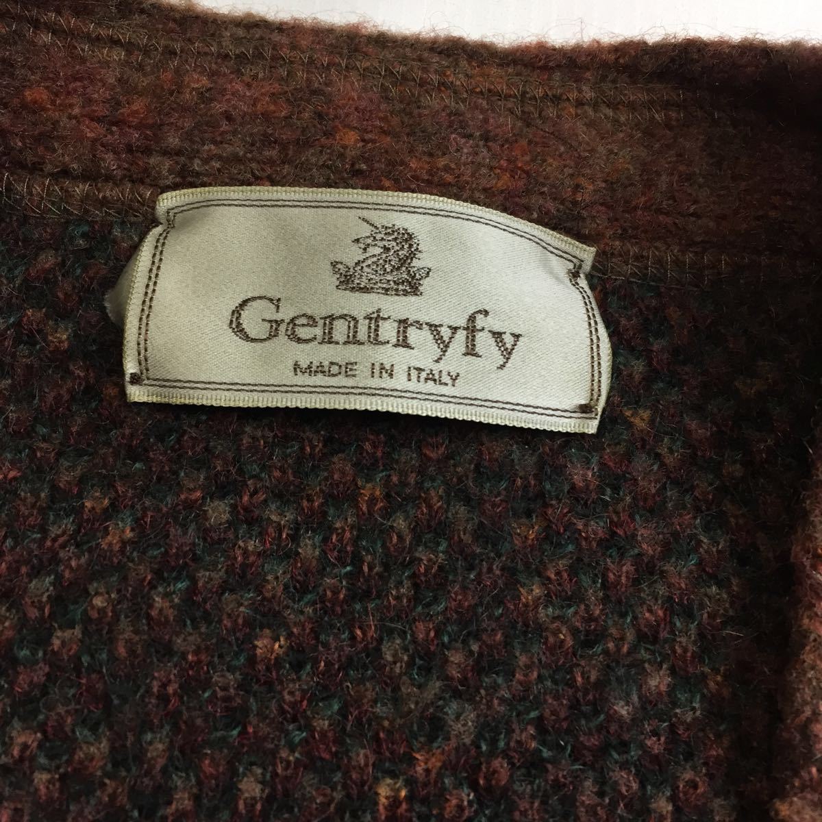 Gentryfy イタリア製 ニットカーディガン サイズ46 ブラウン系 秋冬 トップス (管理番号33400)_画像2