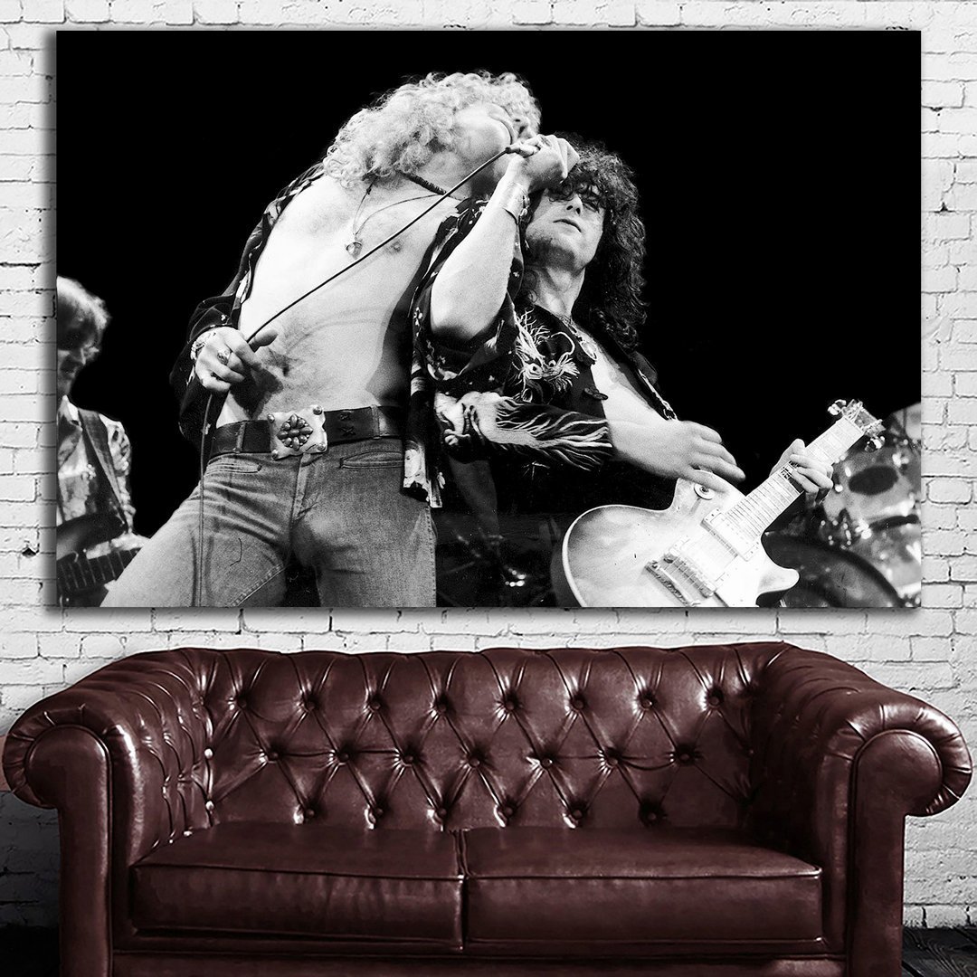 レッド・ツェッペリン Led Zeppelin 特大 ポスター 150x100cm 海外 ロック アート グッズ 写真 雑貨 フォト ジミー・ペイジ ゼッペリン 12_画像2