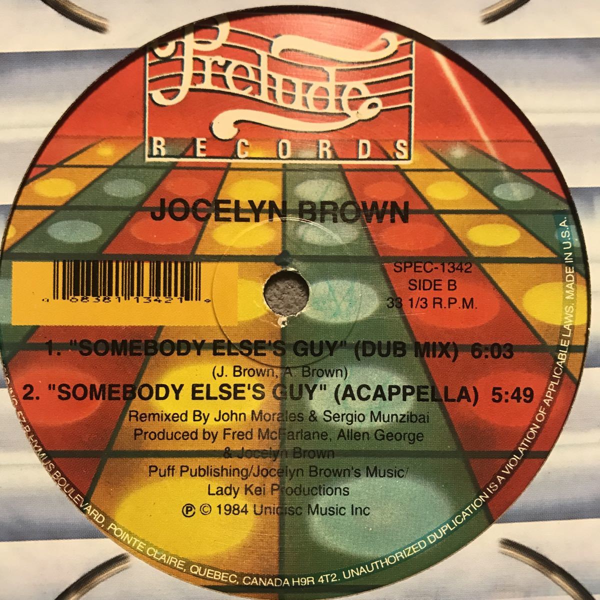Jocelyn Brown / Somebody Else's Guy (Remix) US盤_画像3