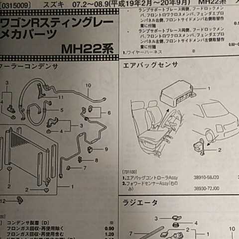 ◎【パーツガイド】　スズキ　ワゴンＲスティングレー　(ＭＨ２２系)　H19.2～　２０１０年版 【絶版・希少】