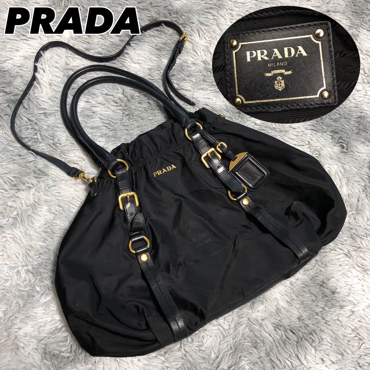 国内正規品通販 2wayバッグ プラダ PRADA ハンド レザー ショルダー ハンドバッグ