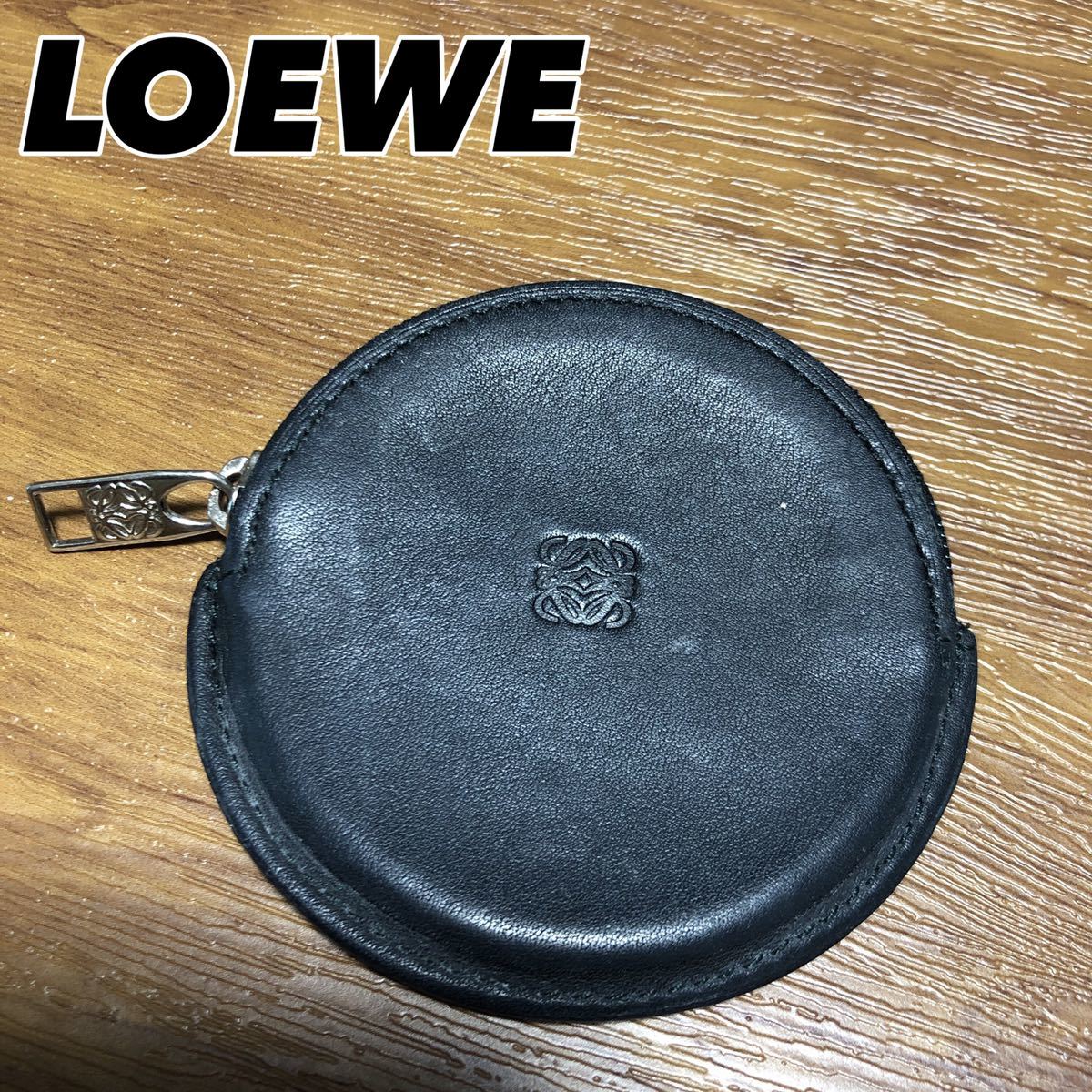 LOEWE ロエベ アナグラム レザー コインケース 小銭入れ 丸型 ラウンド 