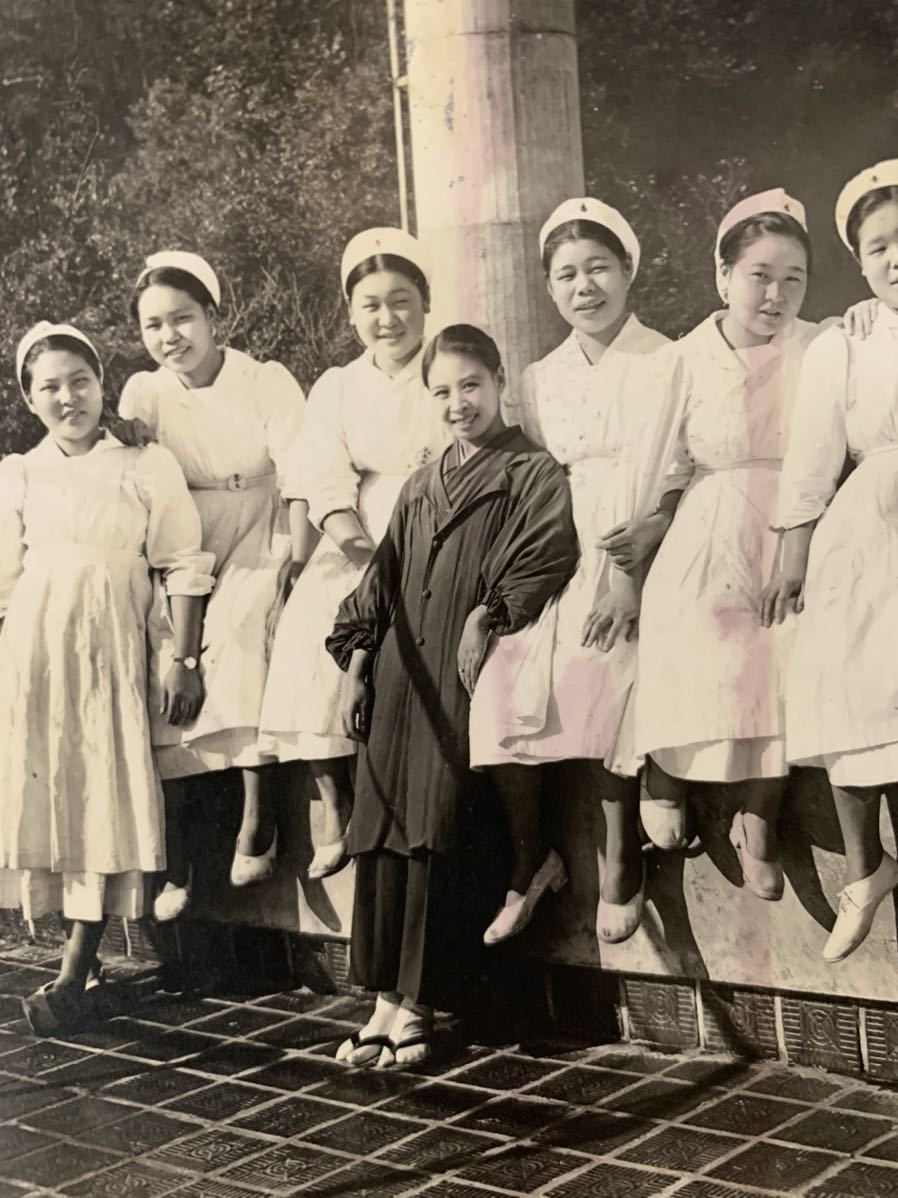 ヤフオク 戦前 看護婦 女性 古写真 1枚 美人 美女 美少
