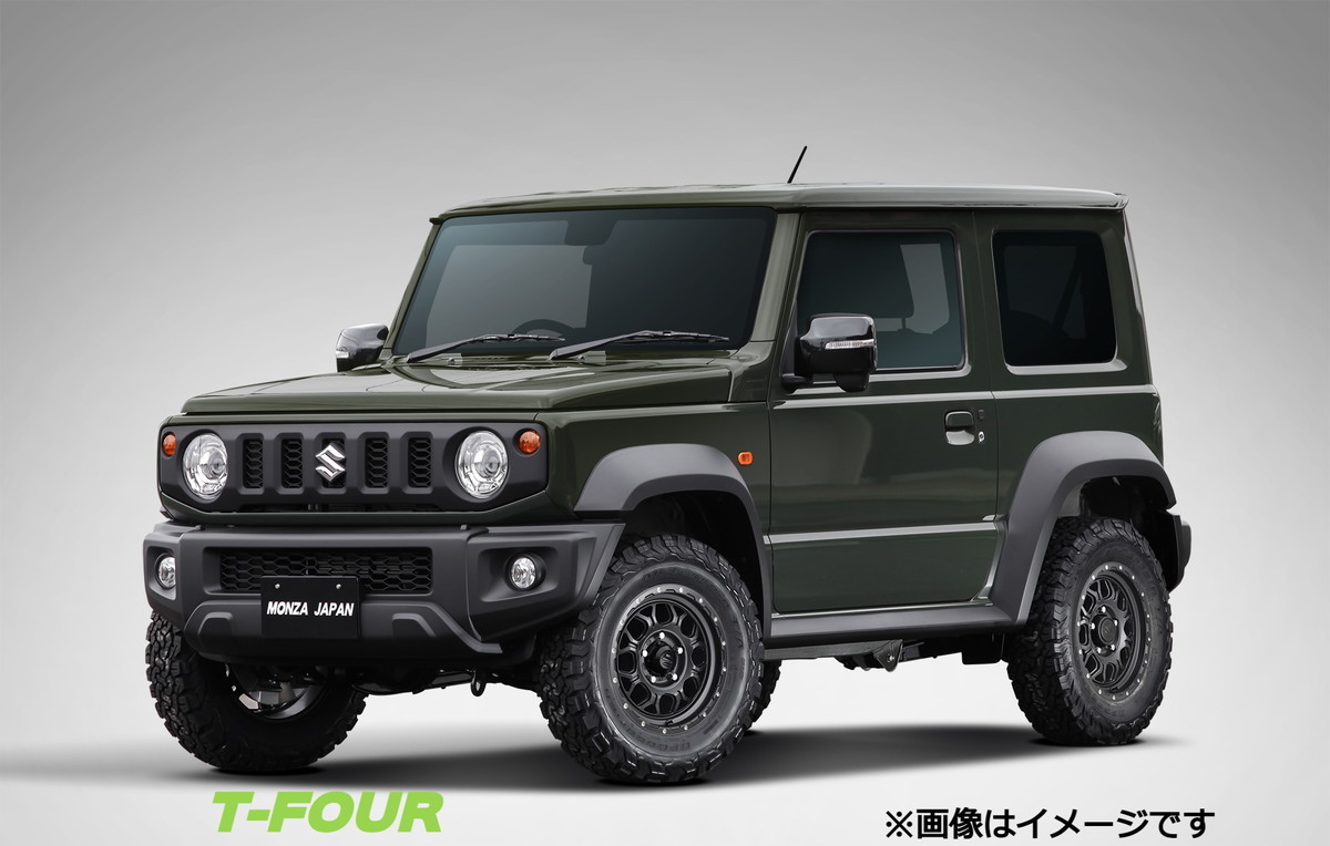 モンツァジャパン ハイブロック ジェラード アルミホイール4本 1台分(16×6J 5-139 INSET0)スズキ ジムニーシエラ JB74W(ブラック)_画像3