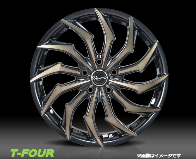 モンツァジャパン ワーウィック ハーベル アルミホイール4本 1台分(18×7J 5-114 INSET48)スズキ スイフトスポーツ ZC33S(ブラック)_画像1