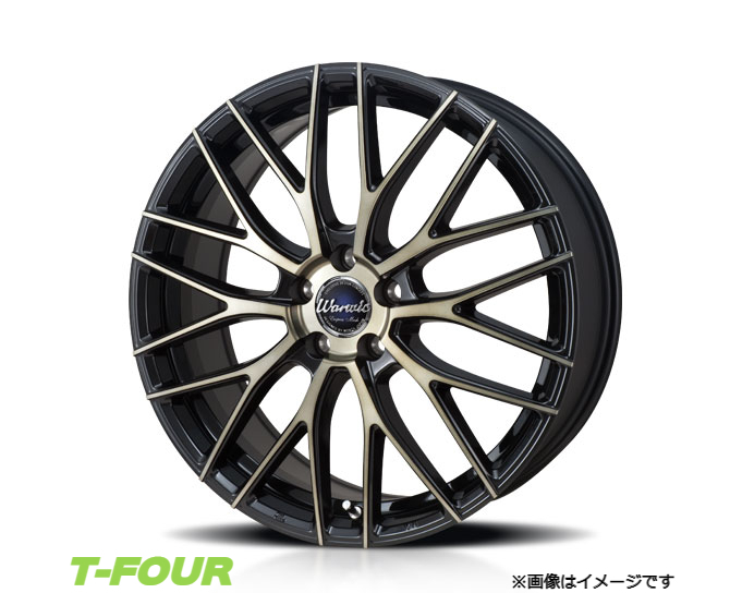 モンツァジャパン ワーウィック エンプレスメッシュ 1台分(17×7J 5-114 INSET48)マツダ ロードスター NC系(ブラッククリア)_画像1