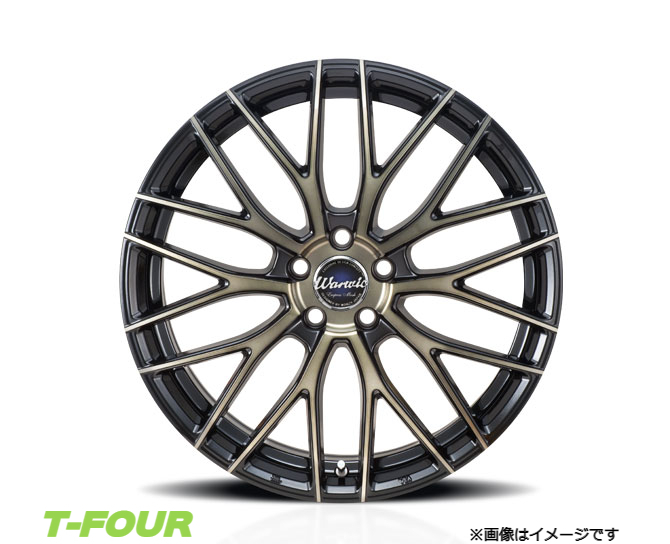 モンツァジャパン ワーウィック エンプレスメッシュ 1台分(18×8J 5-114 INSET45)ニッサン リーフ ZE0(ブラッククリア)_画像2