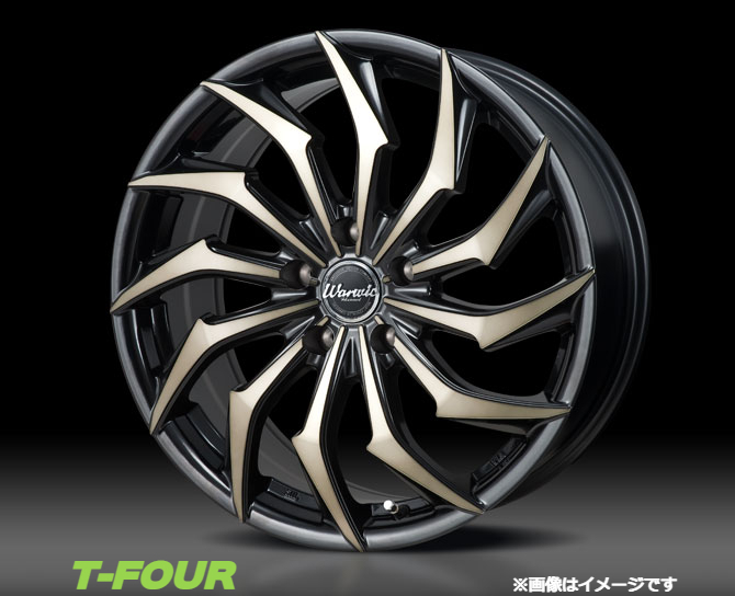 モンツァジャパン ワーウィック ハーベル アルミホイール4本 1台分(18×7J 5-114 INSET48)ホンダ CR-V RE系(ブラック)_画像2