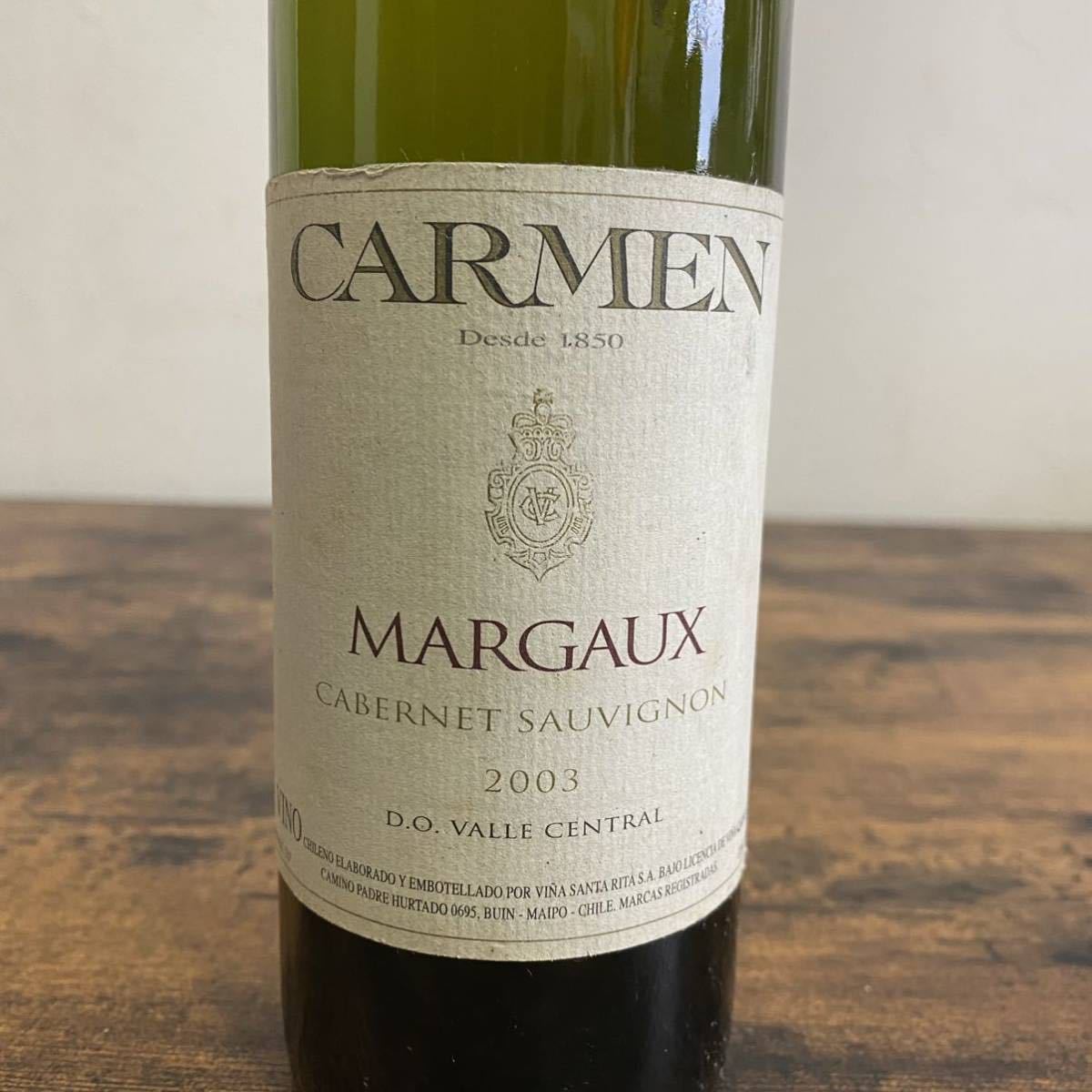 ☆未開栓 古酒☆CARMEN MARGAUX カルメン☆2003☆375cc 13.5°☆_画像2